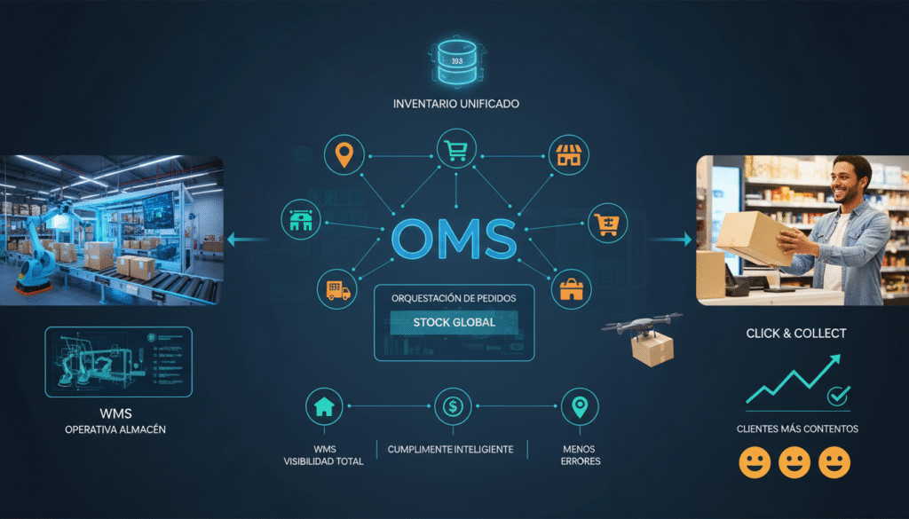 La base técnica: WMS + OMS + inventario unificado